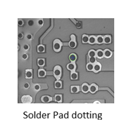 Solder pad dotting
